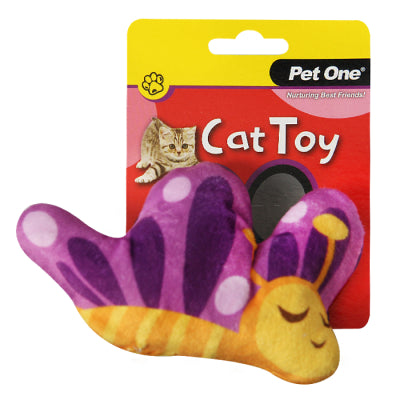 PET ONE Cat Toy Butterfly With Crinkle 9cm