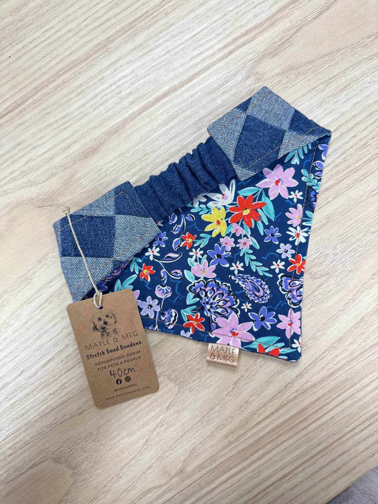 SBCPG40 (CHECK DENIM/PURPLE GARDEN) - 40CM