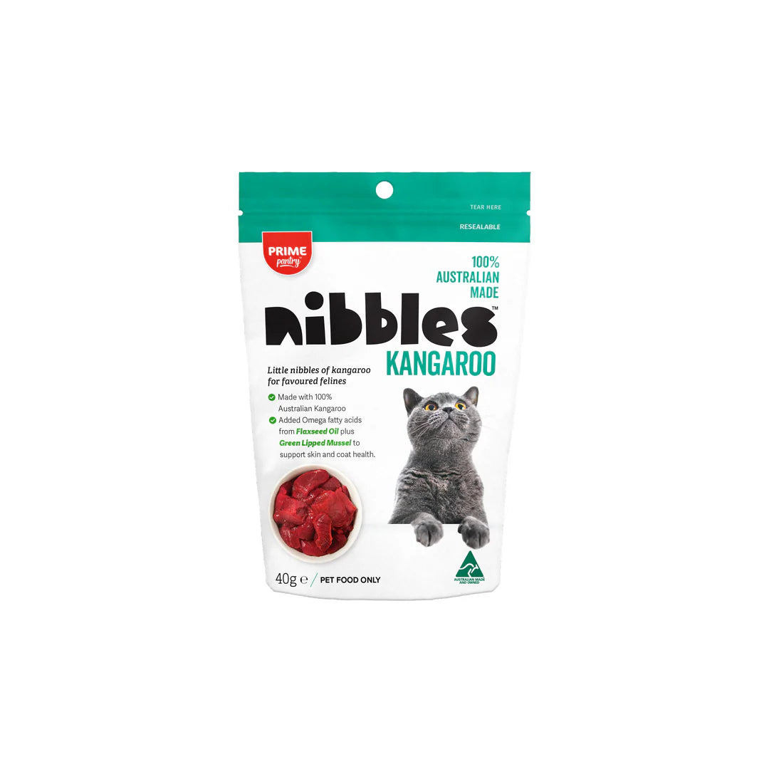 PRIME PANTRY NIBBLES KANGAROO CAT TREAT 40g