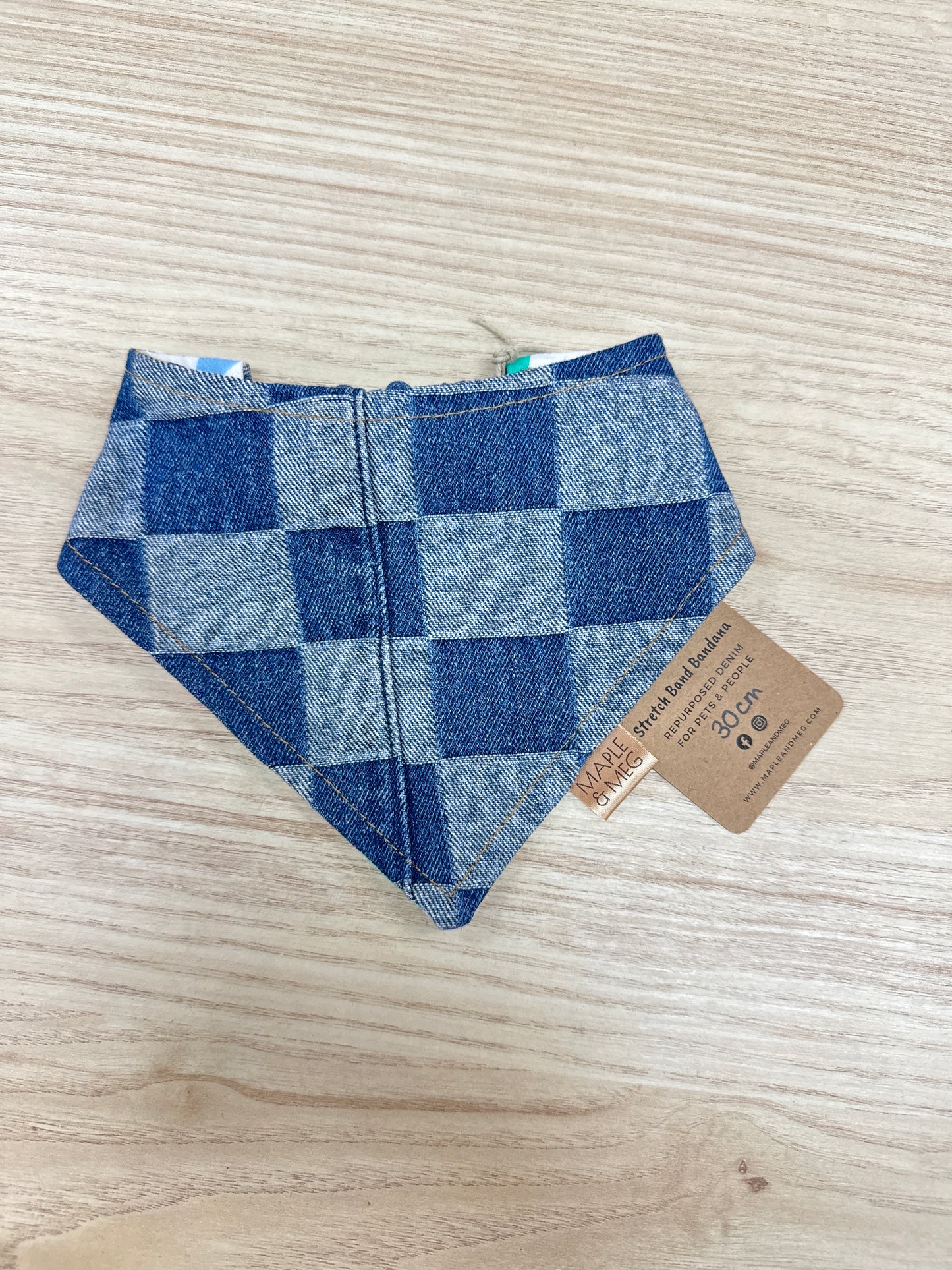 SBCCS30 (CHECK DENIM/COLOURED SQUIGGLES) - 30CM