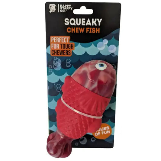 Happy Staffy Squeaky Fish