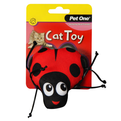 PET ONE Cat Toy Beetle With String 10cm