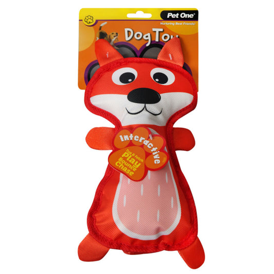 PET ONE Dog Toy Fox With Squeaker 42cm