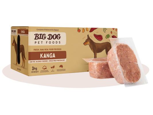 BIG DOG BARF FROZEN KANGAROO 3kg - PICK UP ONLY