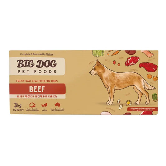 BIG DOG BARF FROZEN BEEF 3kg - PICK UP ONLY