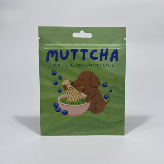 Muttcha™ - Doggie Matcha Blueberries Latte