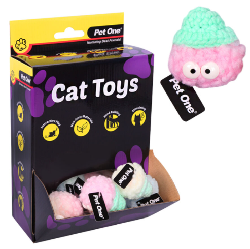 Cat Toy - Fuzzy Ball with Eyes Cat Toy