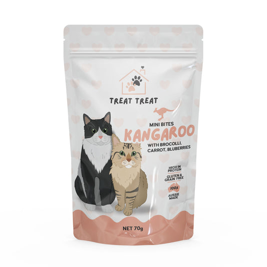 Kangaroo Training Bites (with broccoli, carrot and blueberries) - Cat treats