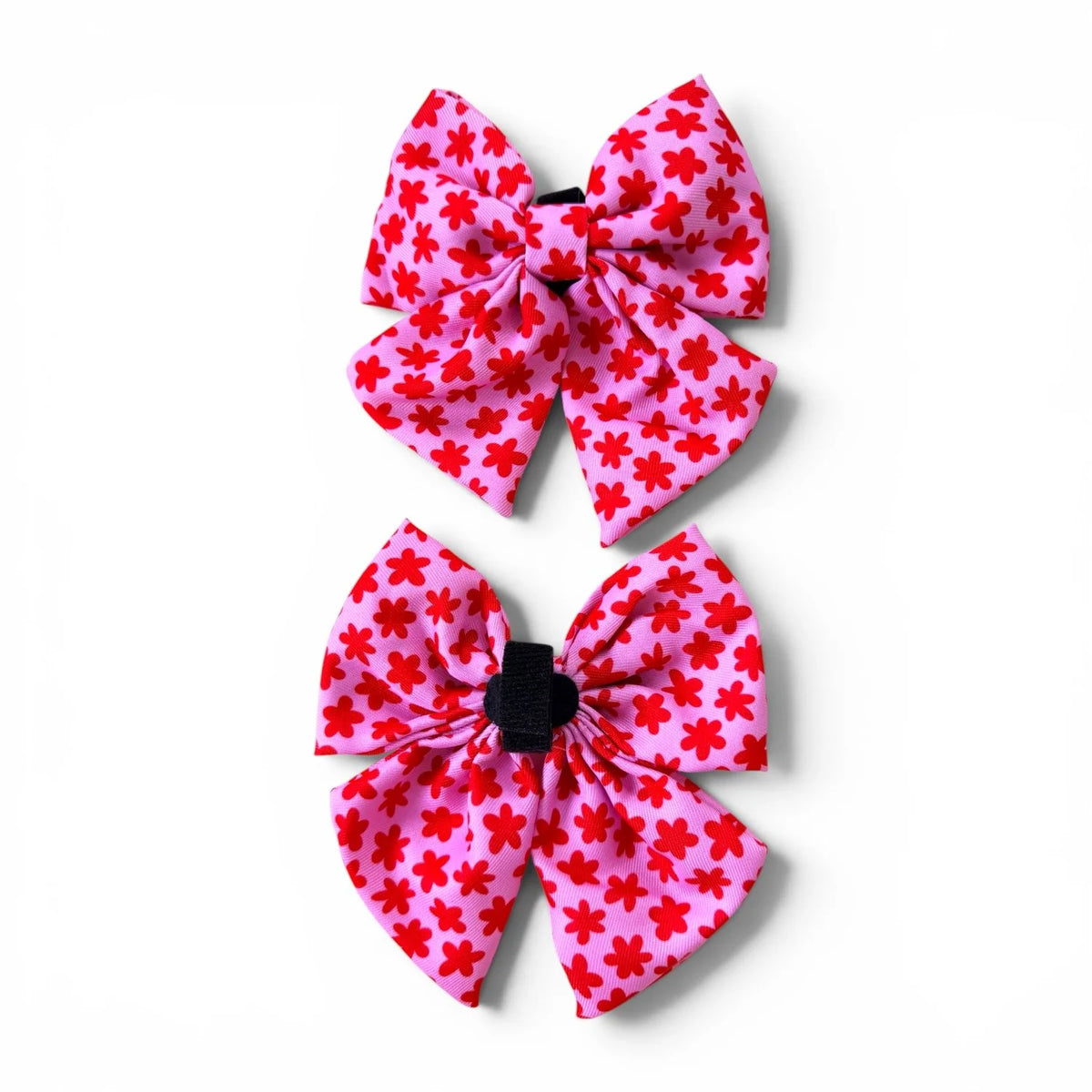 Retro Pink and Petals Sailor Bow