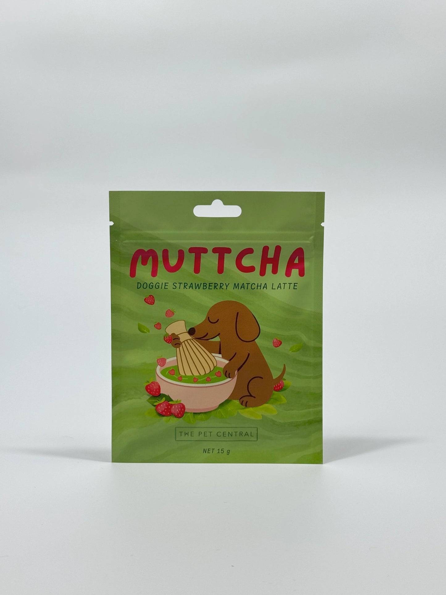 Muttcha™ - Doggie Matcha Strawberries Latte