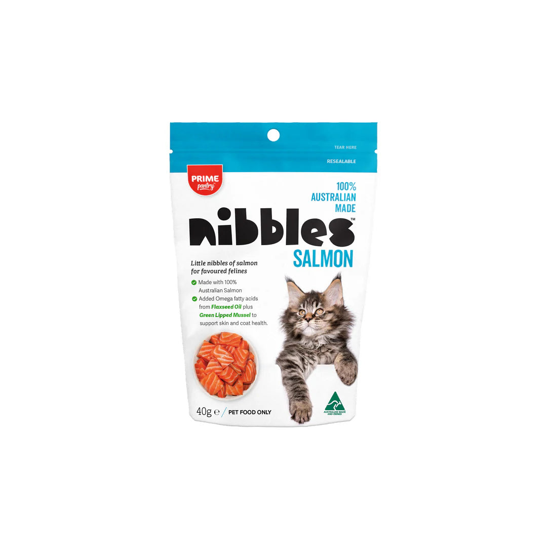 PRIME PANTRY NIBBLES SALMON CAT TREAT 40g
