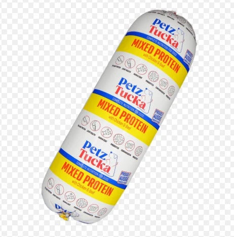 PetzTucka Roll Chilled Cooked Chicken & Beef Mixed Protein & Veg 1.5kg - PICK UP ONLY