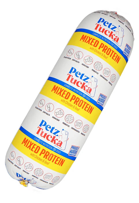 PetzTucka Roll Chilled Cooked Chicken & Beef  Mixed Protein & Veg 3kg - PICK UP ONLY