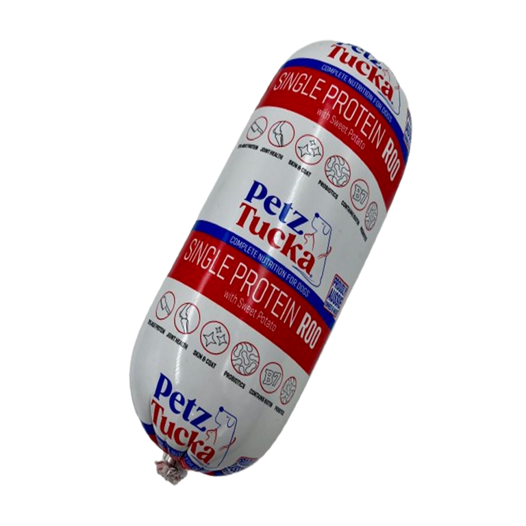 PetzTucka Roll Chilled Cooked Single Protein Kangaroo 1.5kg - PICK UP ONLY