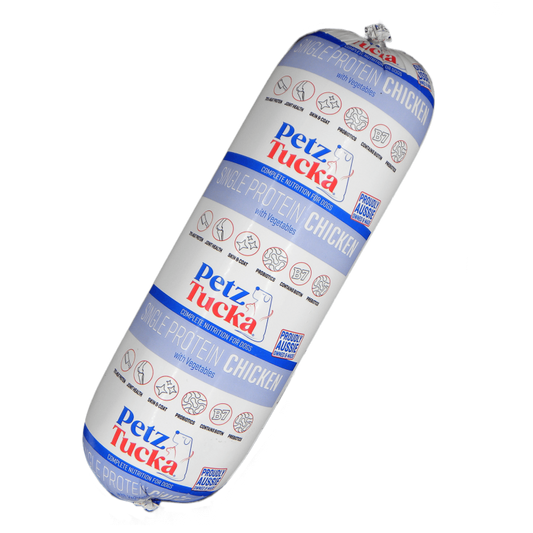 PetzTucka Roll Chilled Cooked Single Protein  Chicken & Veg 1.5kg - PICK UP ONLY