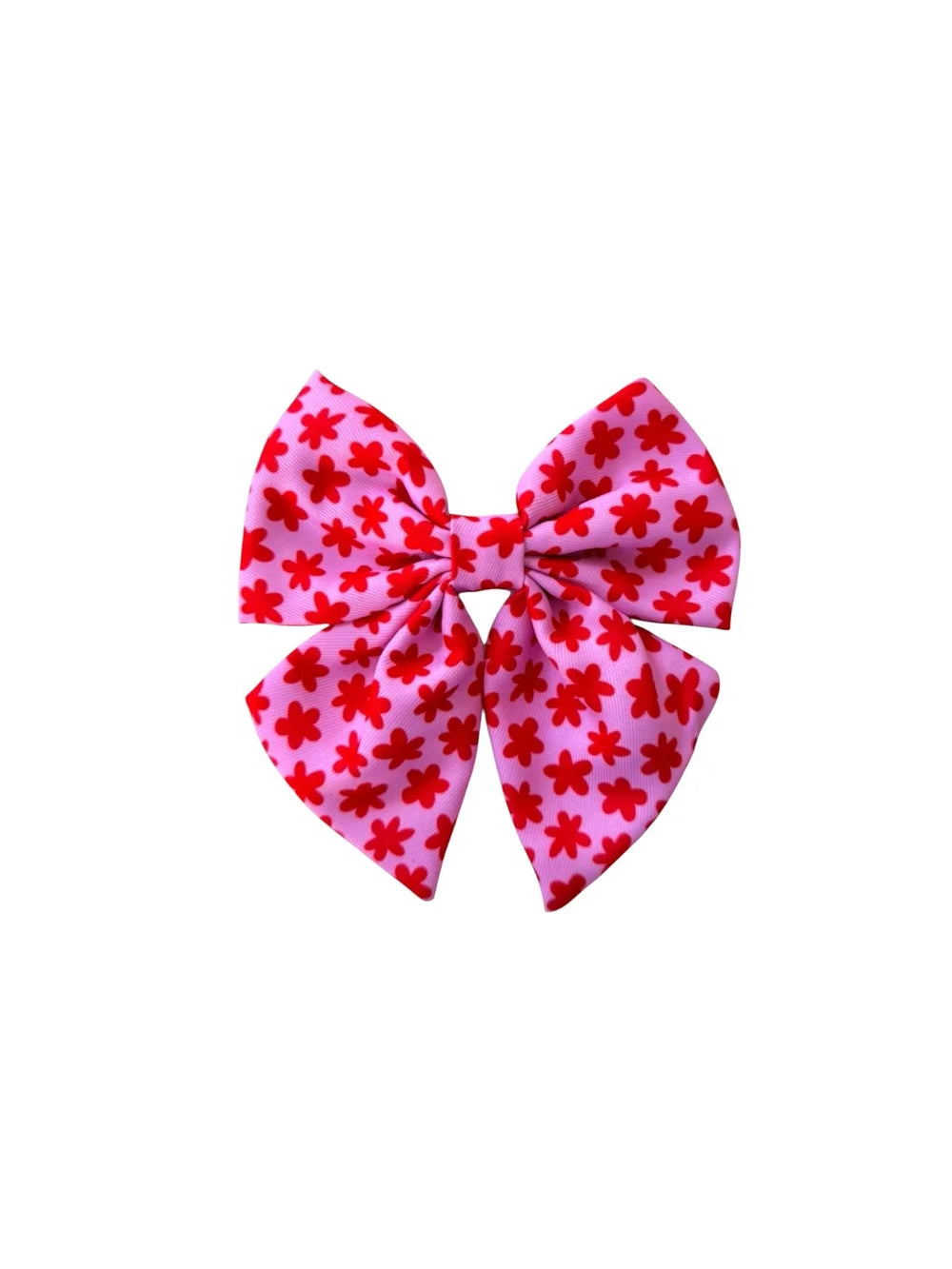 Retro Pink and Petals Sailor Bow