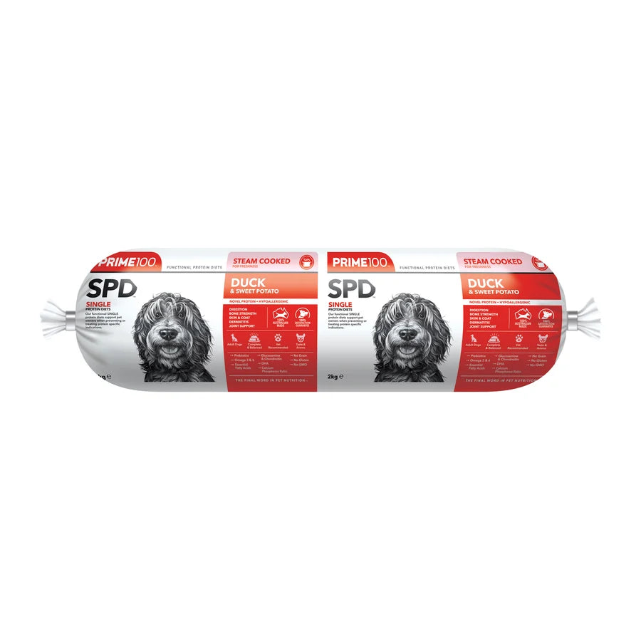 SPD DUCK & SWEET POTATO FRESH ROLL 2kg - PICK UP ONLY