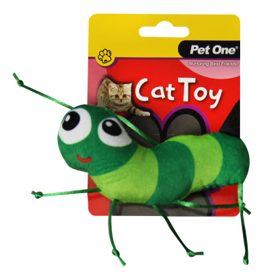 PET ONE Cat Toy Green Ant With String 6.5cm