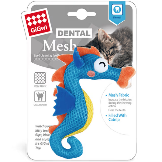 Gigiwi Cat Dental Mesh Seahorse with Catnip
