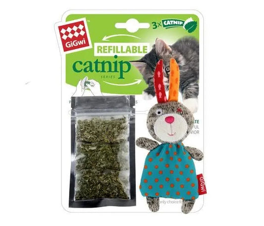 GIGWI Cat Refill Catnip Multi Teabag Rabbit