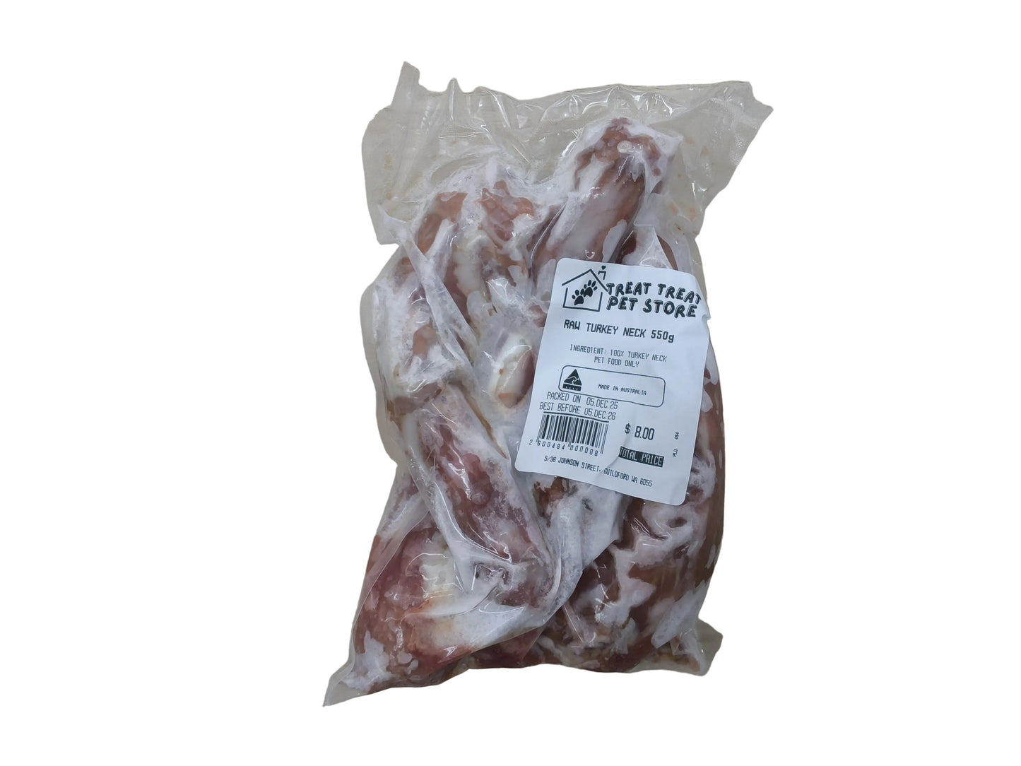 Raw Turkey Neck 550g - PICK UP ONLY