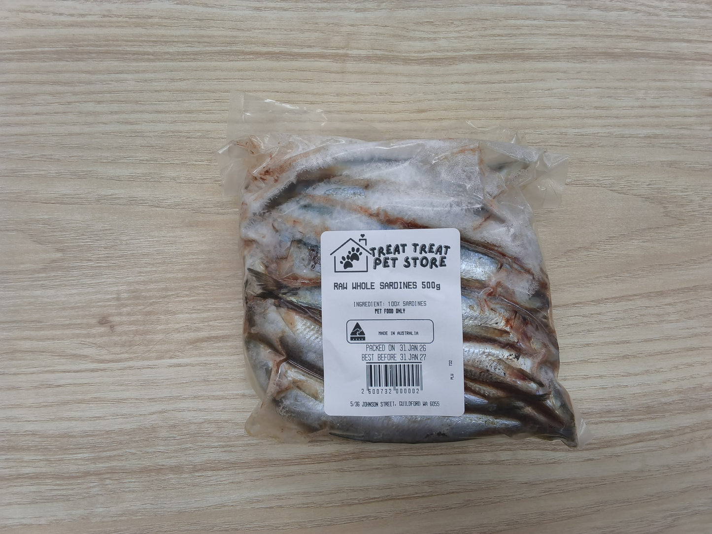 Raw Sardine 500g - PICK UP ONLY