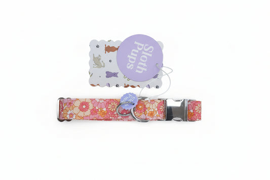 APRICOT AND PINK FLORALS (METAL BUCKLE)