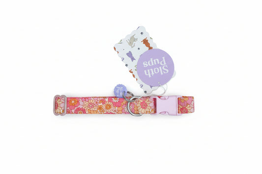 APRICOT AND PINK FLORALS (PLASTIC BUCKLE)